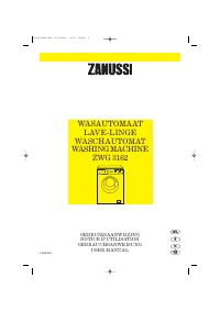 Zanussi ZWG3162 