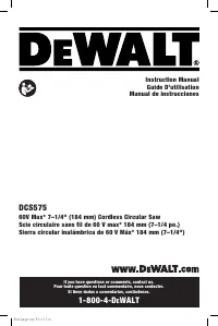 Dewalt DCS575B TYPE 1