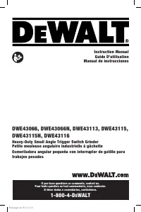 Dewalt DWE43113 TYPE 1
