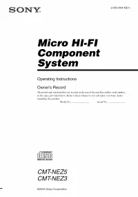 Sony CMT-NEZ3