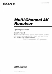 Sony STR-DG500