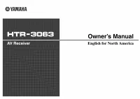 Yamaha HTR-3063