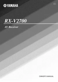 Yamaha RX-V2700