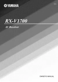 Yamaha RX-V1700